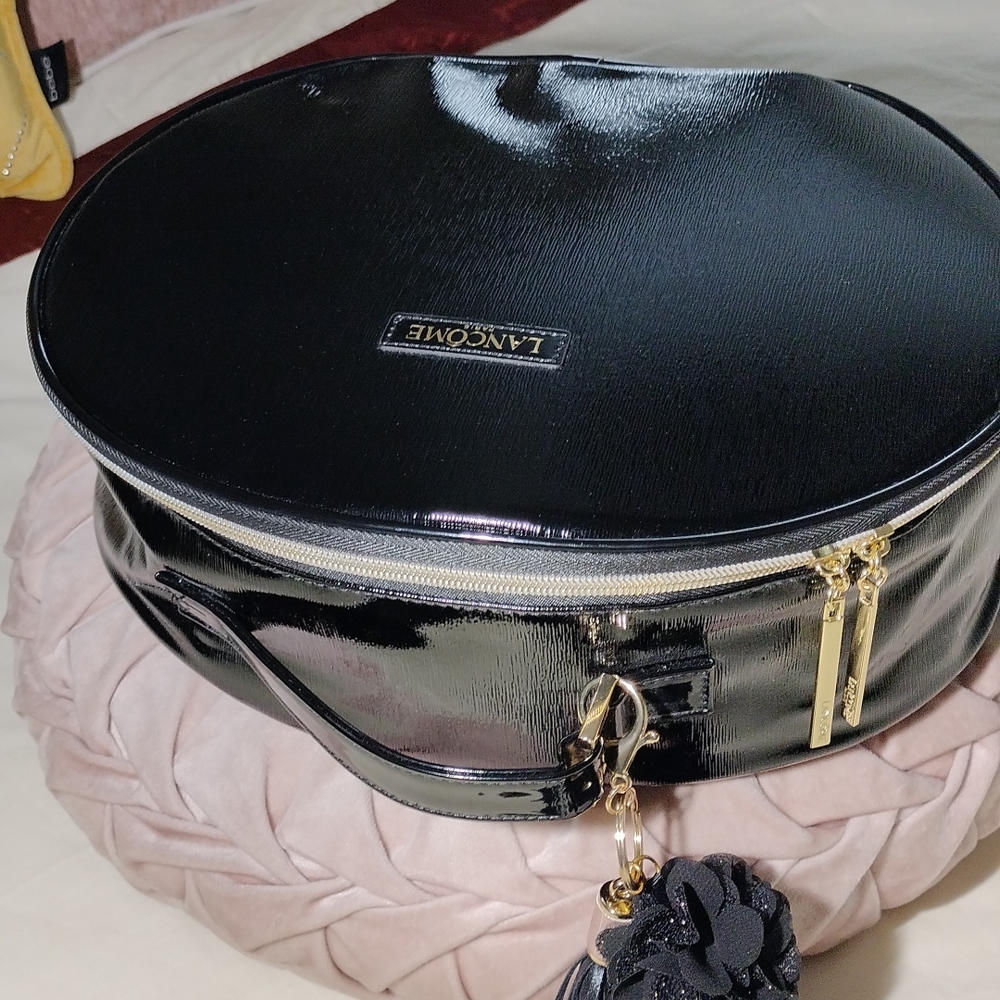 LANCOME, PARIS, LARGE MAKEUP BAG, BLACK COLOR